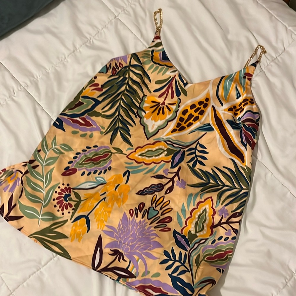 Cupcakes and Cashmere floral pattern tank top, size XS